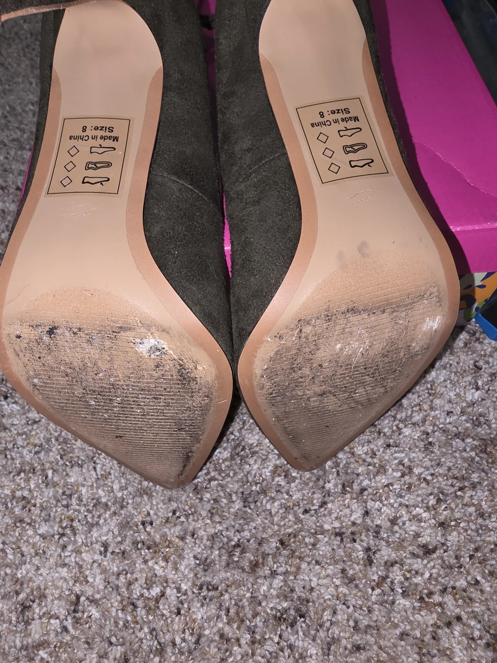 Shoe Republic LA Olive Lace-Up Pointed Toe Heels